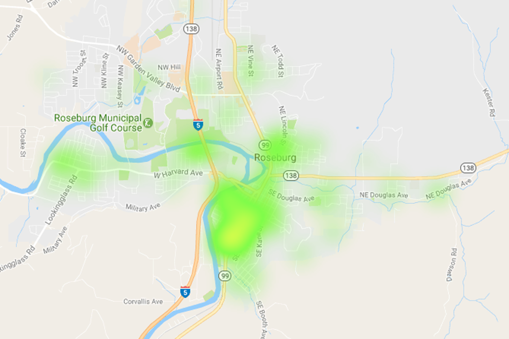 Vacant and 'squatter' heat map